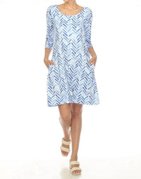 Tango Mango - Three-quarter Print Dress