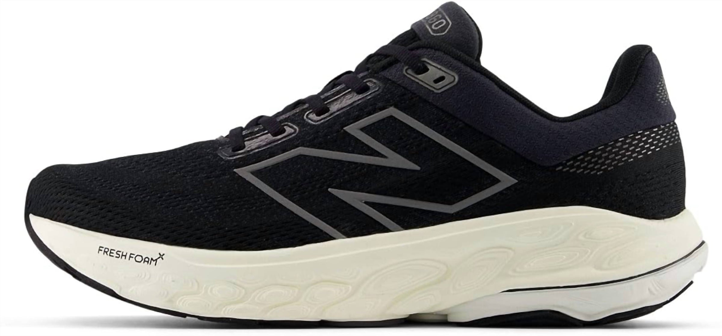 New Balance Men's Fresh Foam X 860 V 14 Shoe in black phantom sea salt - men's sneaker - detail view