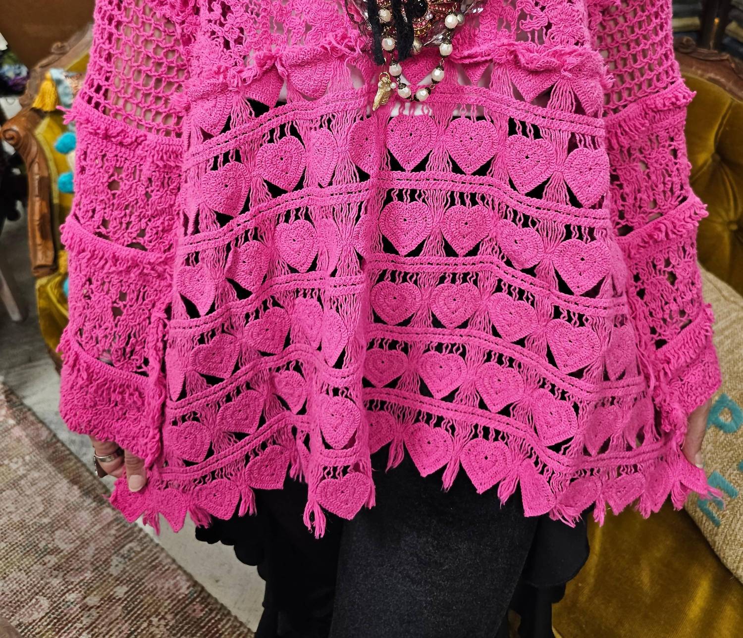 A Rare Bird - Hand Crochet Heart Top