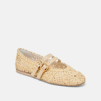 Dolce Vita Women's Baylee Sunflower Flats in light natural macrame - women's flats