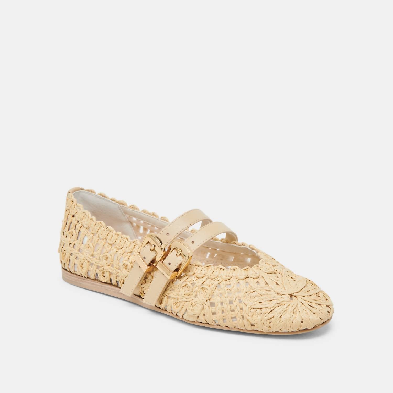 Dolce Vita Women's Baylee Sunflower Flats in light natural macrame - women's flats