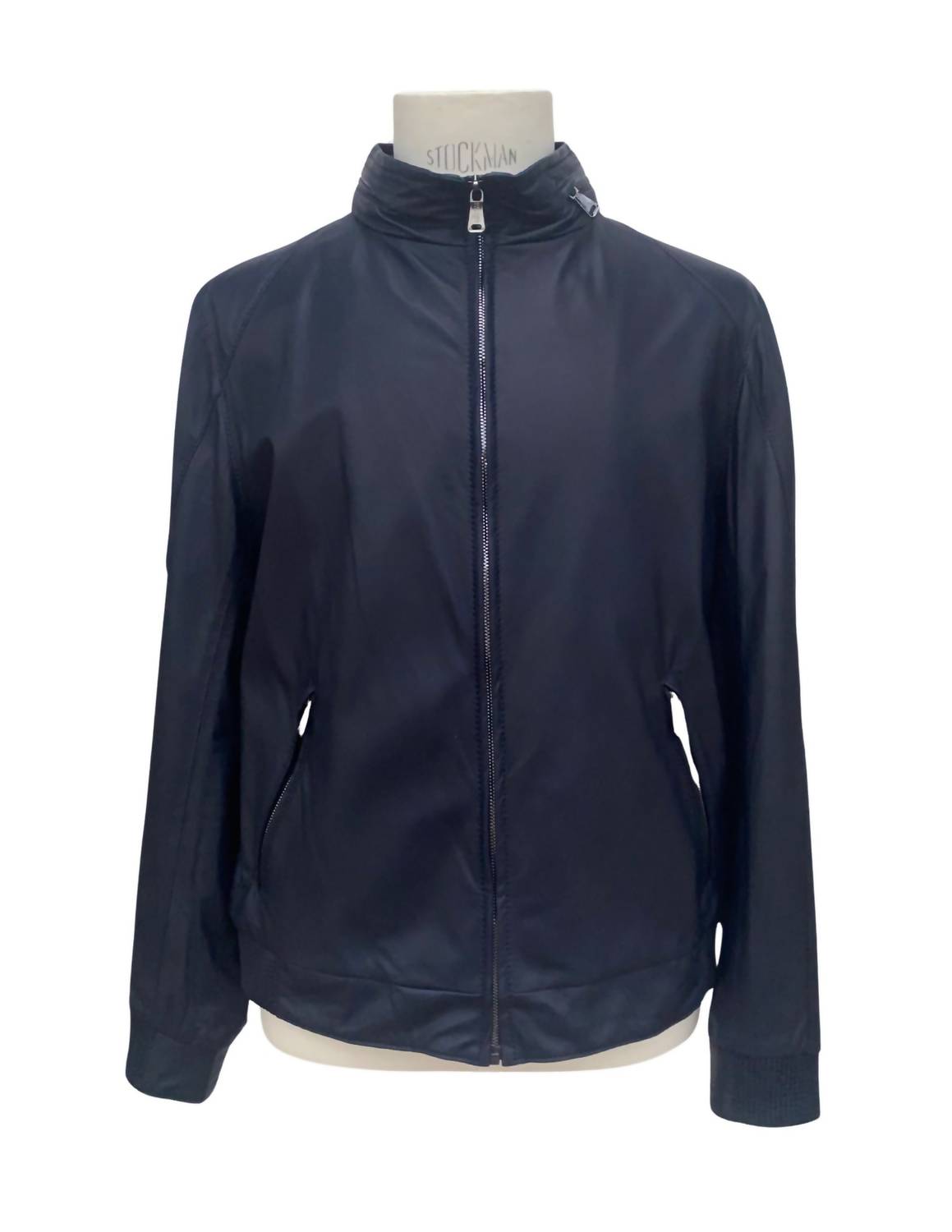 HEINZ BAUER Men's Roadster Leather Jacket in navy - men's jacket