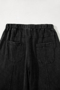 Indie & Co Hannah Mineral Washed Cargo Pants in black - women's pants - view 6