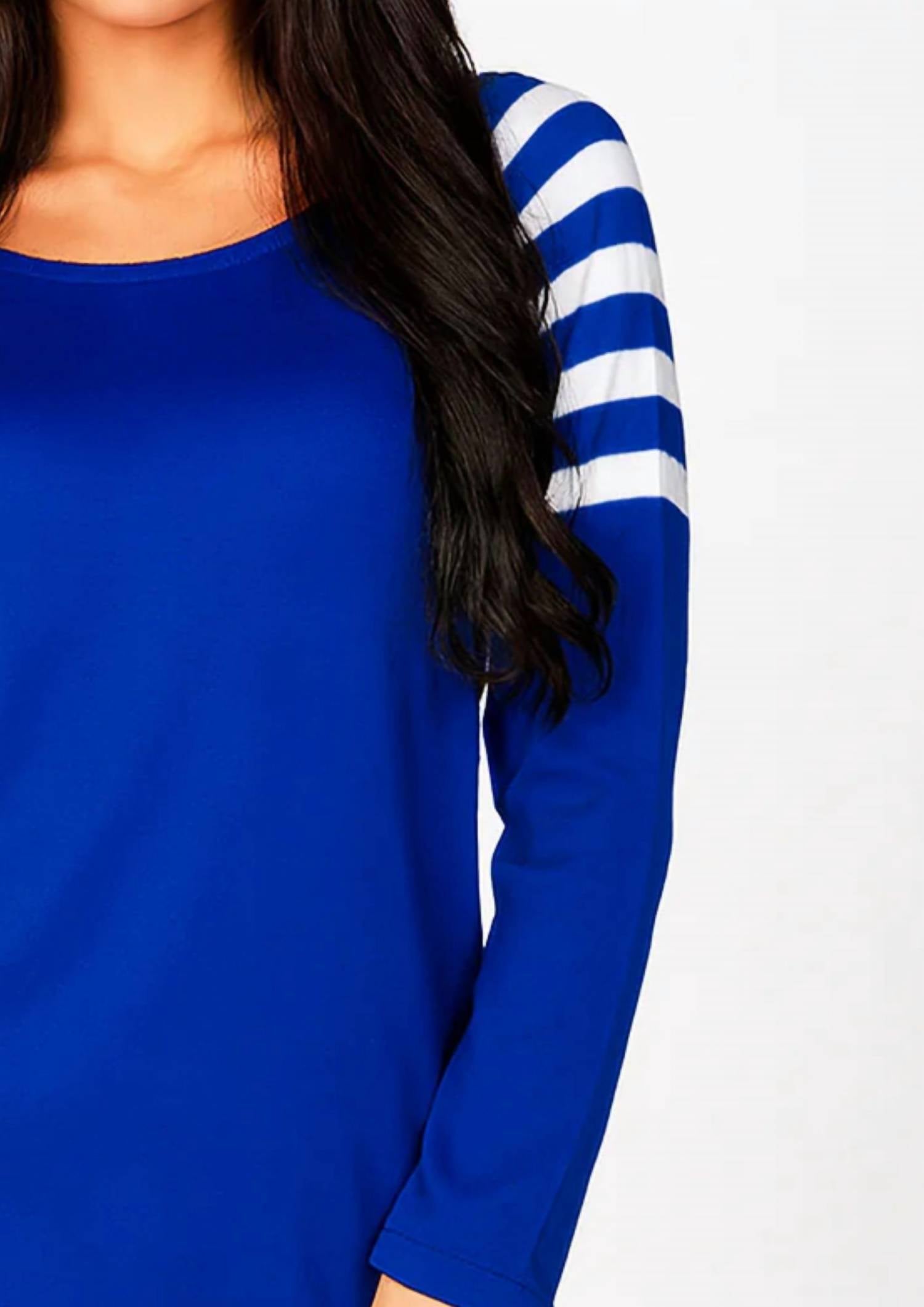 Angel Apparel - Stripe Scoop Long Sleeve Top