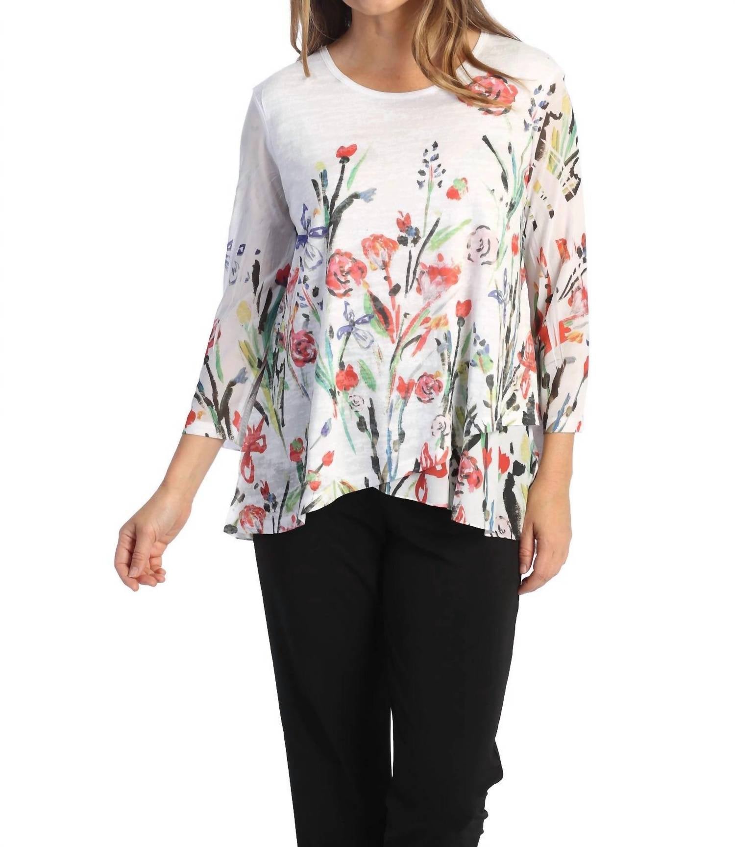 Jess & Jane - Zumba Burnout Mesh Contrast Top