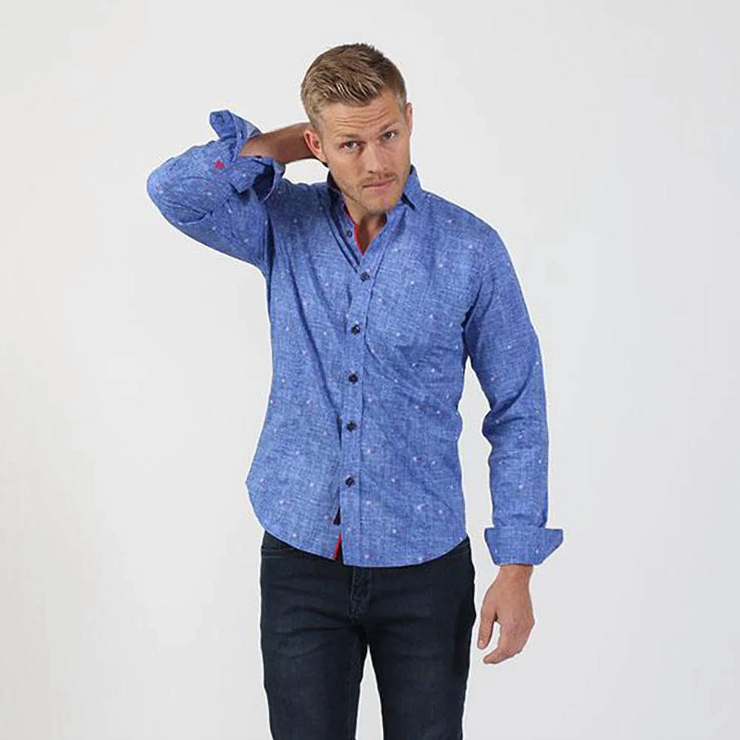Eight X - Two Colors Dots Button Down Shirt