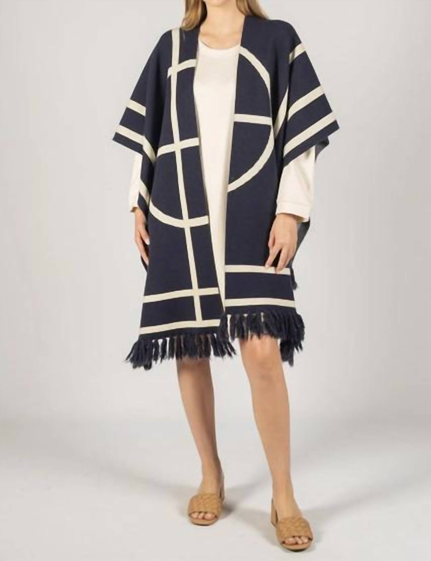 Before You Collection - Fringed Geometric Pattern Shawl