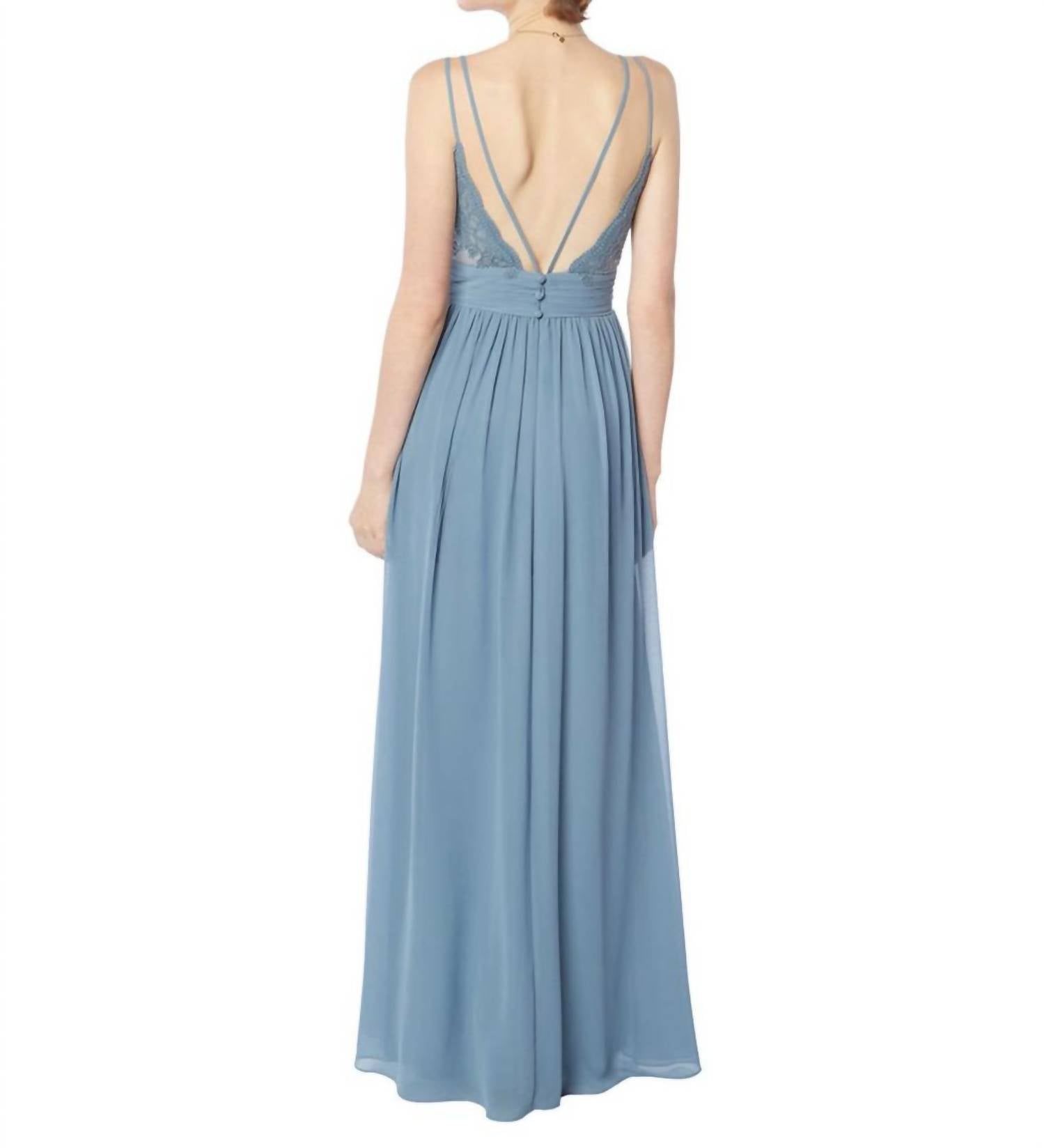 Bill Levkoff - Chiffon V-neck Gown