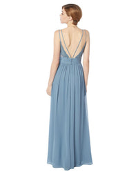 Bill Levkoff - Chiffon V-neck Gown
