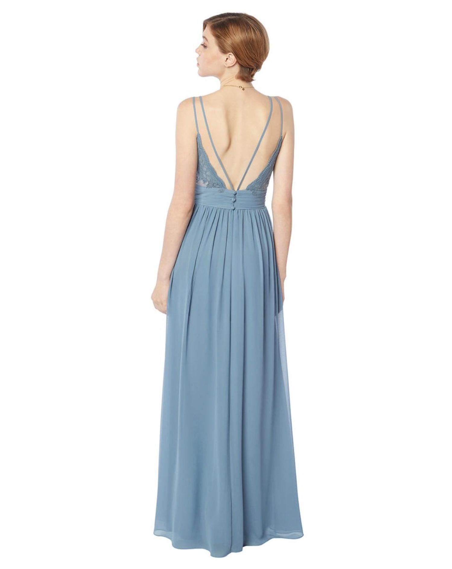 Bill Levkoff - Chiffon V-neck Gown