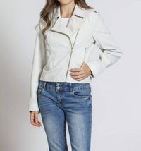 11 Uptown - Cropped Washed And Waxed Leather Jacket