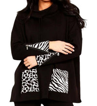 Animal Print Pocket Poncho