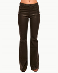 Ramy Brook - Helena Coated High-rise Flare Jean