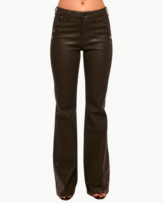 Ramy Brook - Helena Coated High-rise Flare Jean