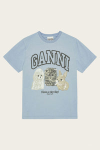 Ganni - Animal Print T-shirt