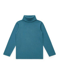 Bonton - Kid's Organic Cotton Ribbed Turtle Neck Sweatshirt