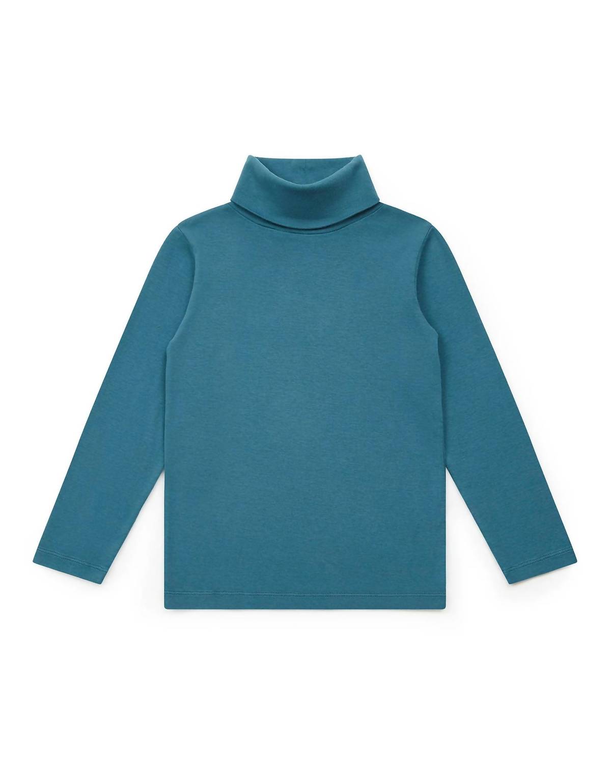 Bonton - Kid's Organic Cotton Ribbed Turtle Neck Sweatshirt