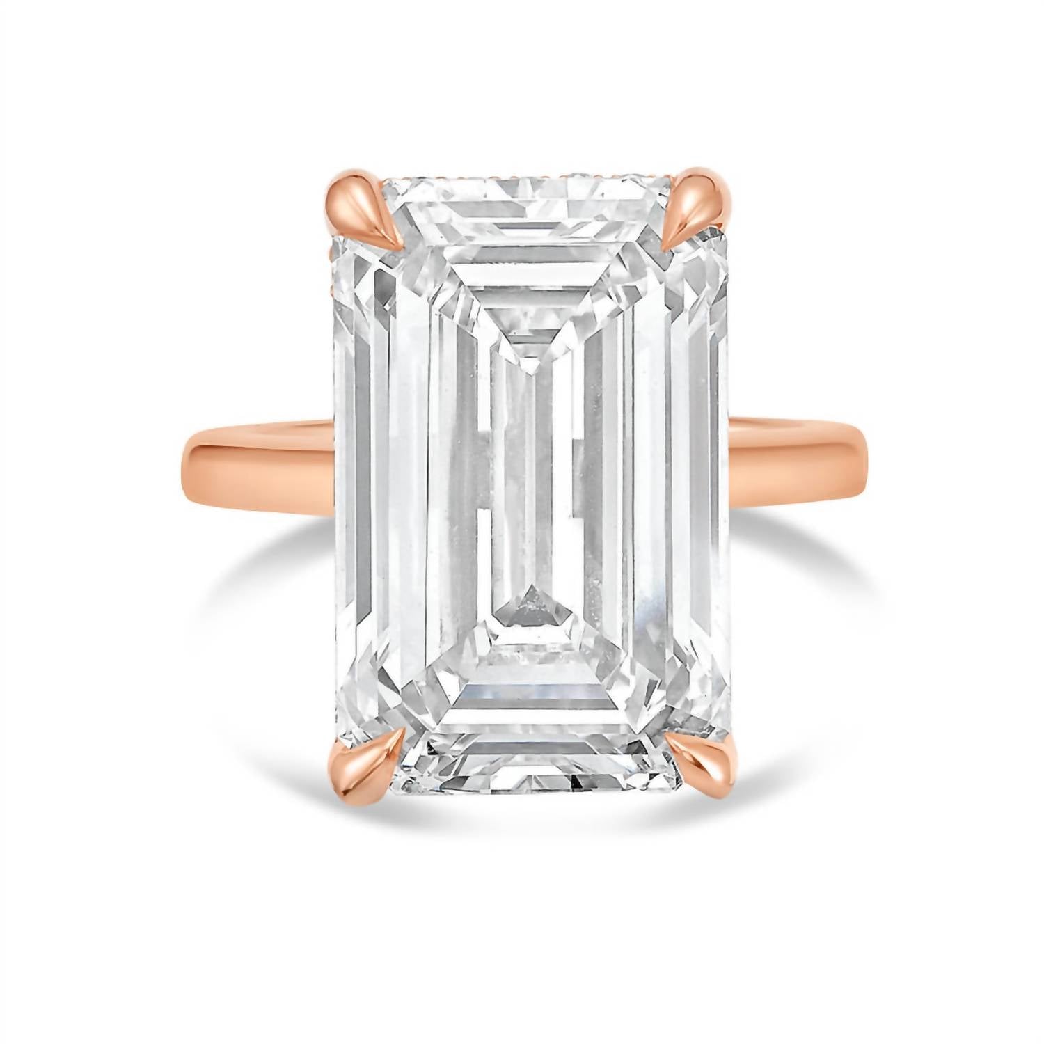Diana M Jewels - Women's Emerald & Round Lab-Grown Diamond Fashion Ring (6.00 Ct) - Elegant