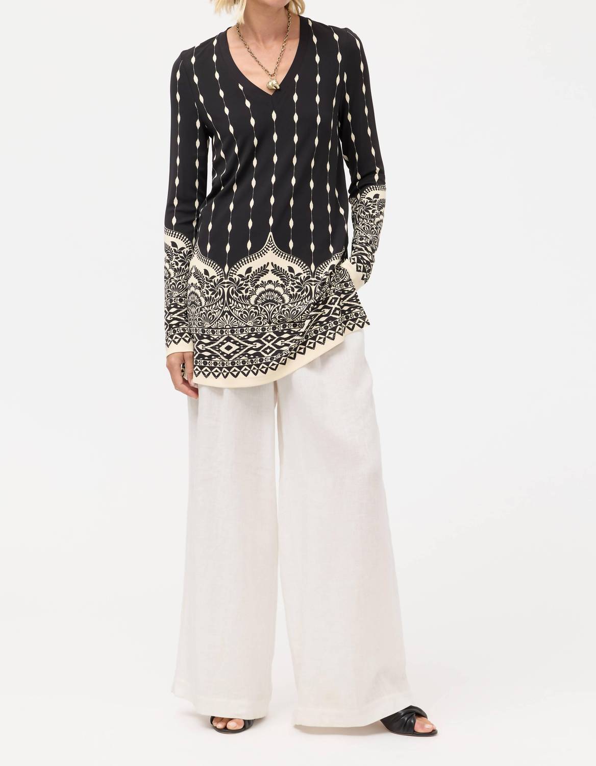 Johnny Was DEMI V-NECK TUNIC in lilith - women's shirt - view 5
