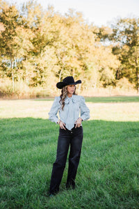 Via Maria's Wide Leg Pants in blue - women's pants