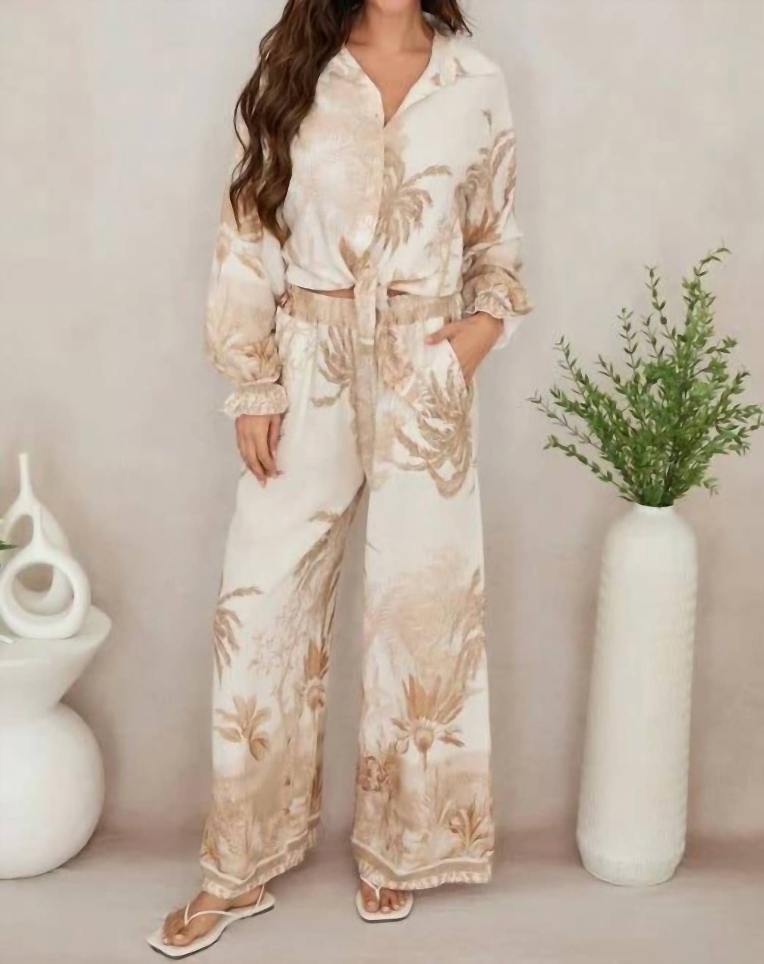 Belle D'Amour - The Linen Luxe Tie Blouse