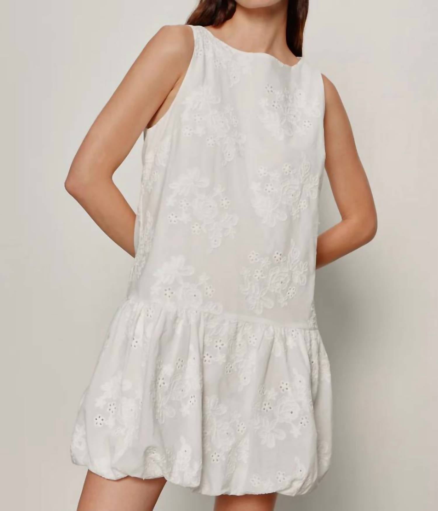 Sanctuary Garden Eyelet Bubble Dress in white - women's dress
