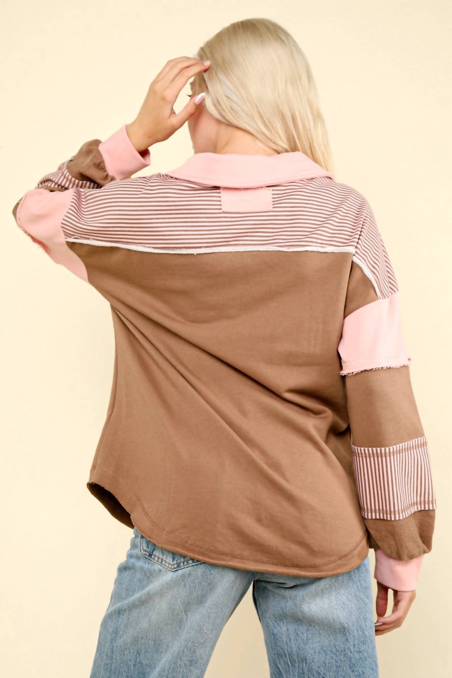 Very J - Keep it Cozy Colorblock Pullover