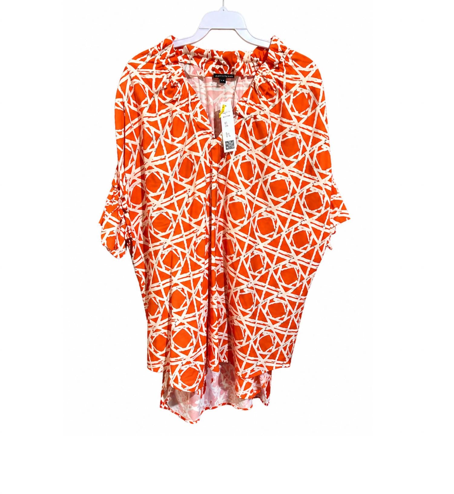 Boho Chic Women's V-neck Top in orange - women's blouse