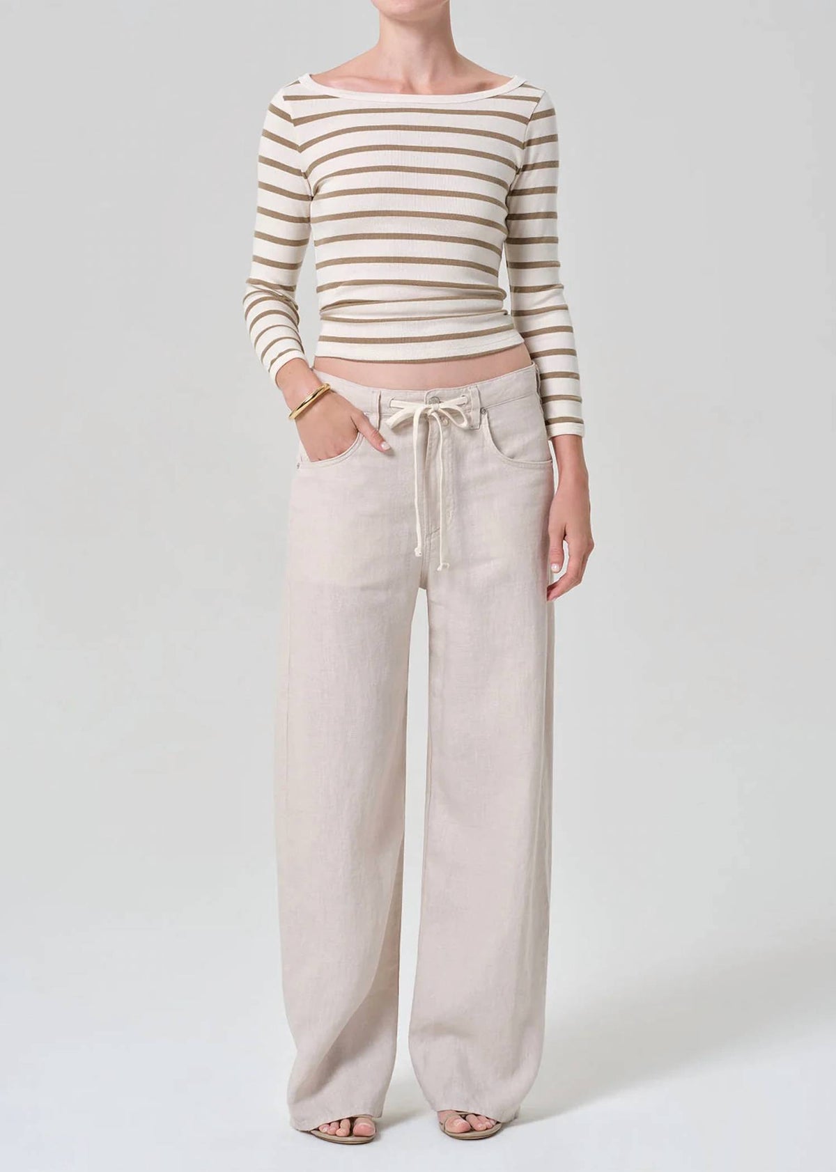 Citizens Of Humanity - Brynn Drawstring Linen Trousers