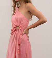 Moon River - Katy One Shoulder Midi Dress