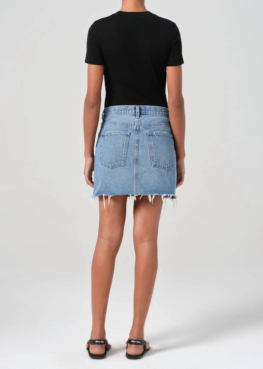 Agolde - V-WAIST MINI DENIM SKIRT