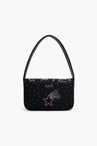 America & Beyond - Women's Celestial Spark Embellished Shoulder Bag