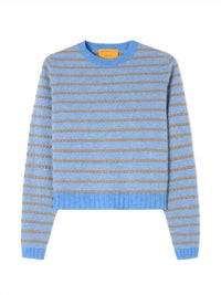Guest In Residence - Pebble Stripe Shrunken Crewneck Sweater