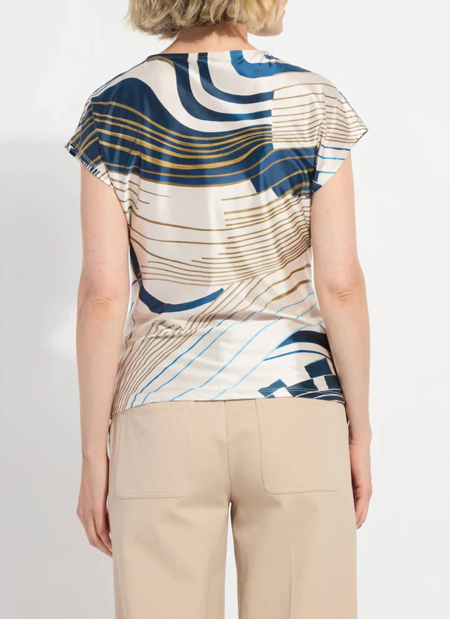 Lysse - Faride Side Pleated Printed Top
