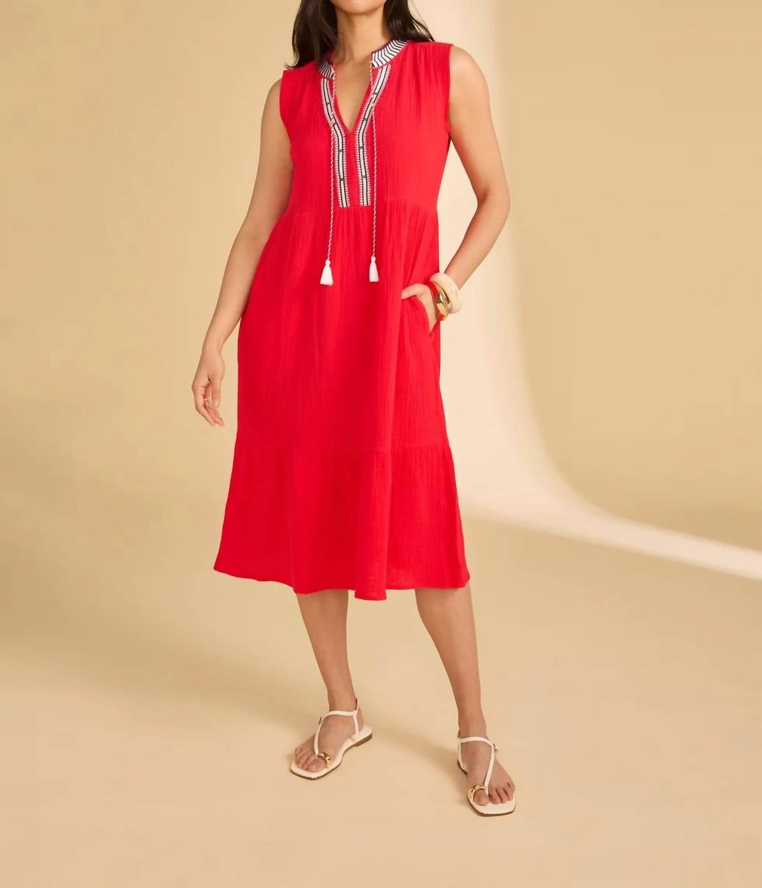 Fdj - Cap Sleeve Tiered Midi Dress