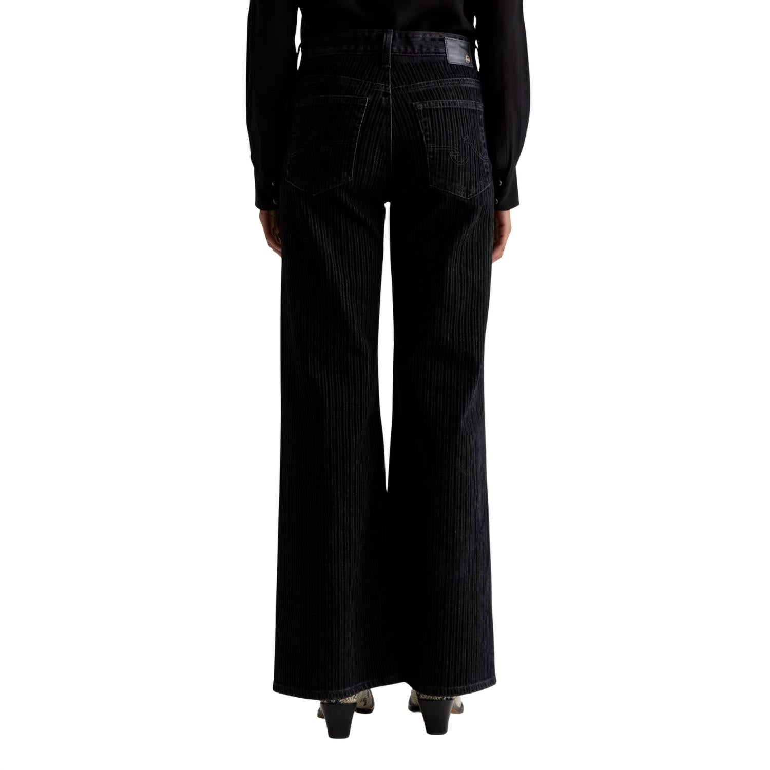 AG Jeans Saige Wide Leg Corduroy Jeans in dress it up - women's jeans - detail view