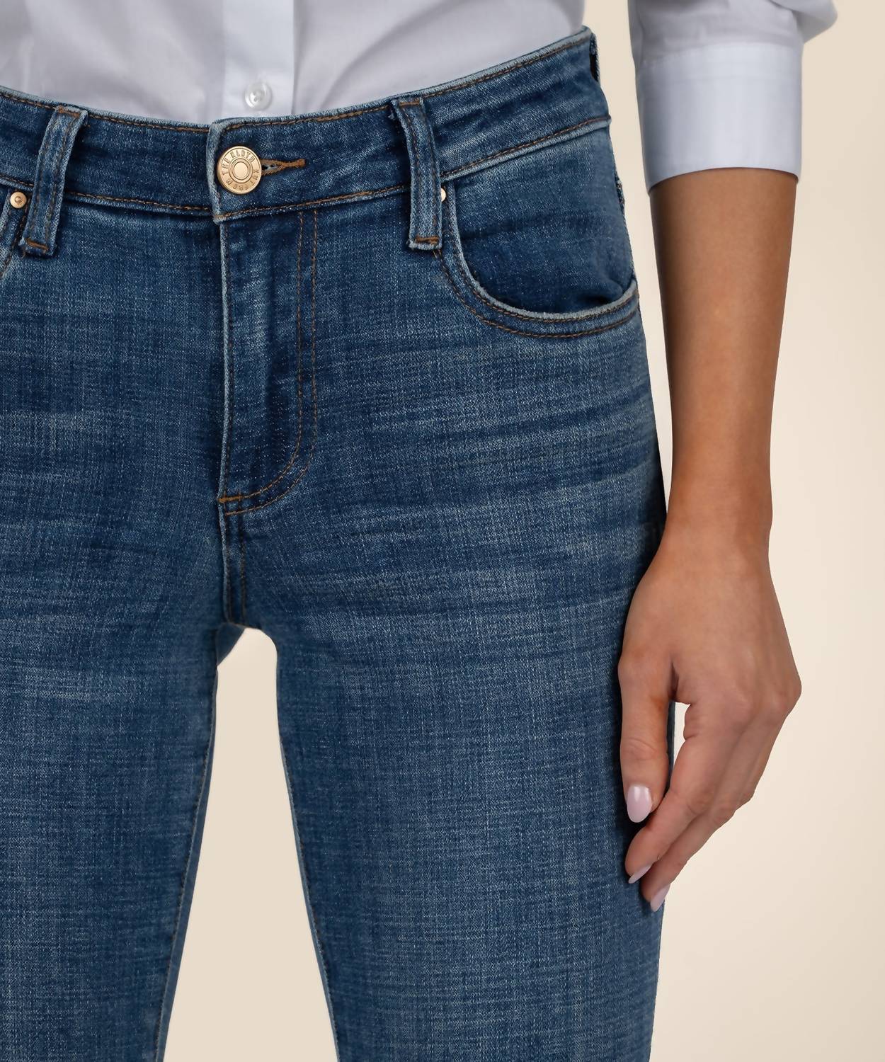 Kut From The Kloth - Amy Mid Rise Crop Straight Leg Jeans