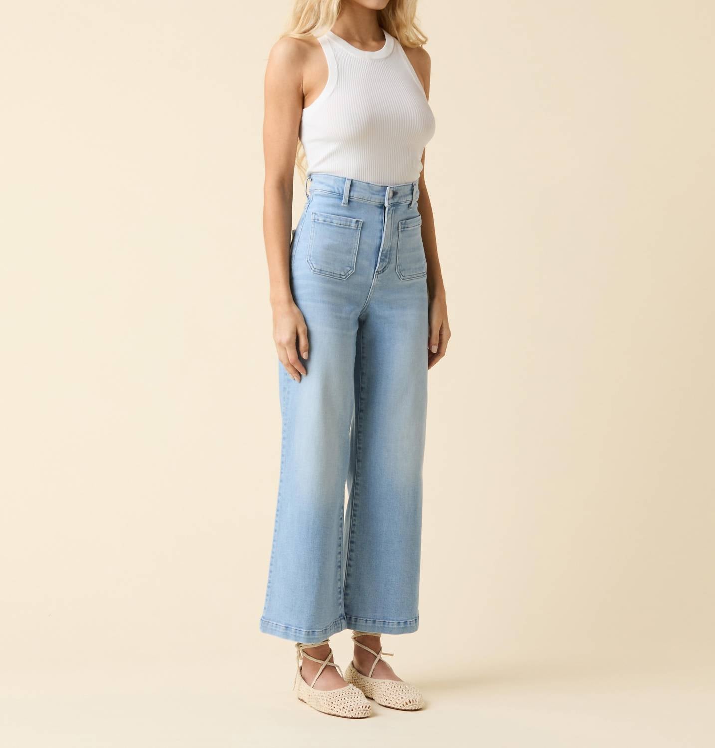 Le Jean - Virginia Wide Leg Ankle Jeans