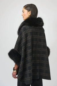 Joseph Ribkoff - Faux Fur Poncho Jacket