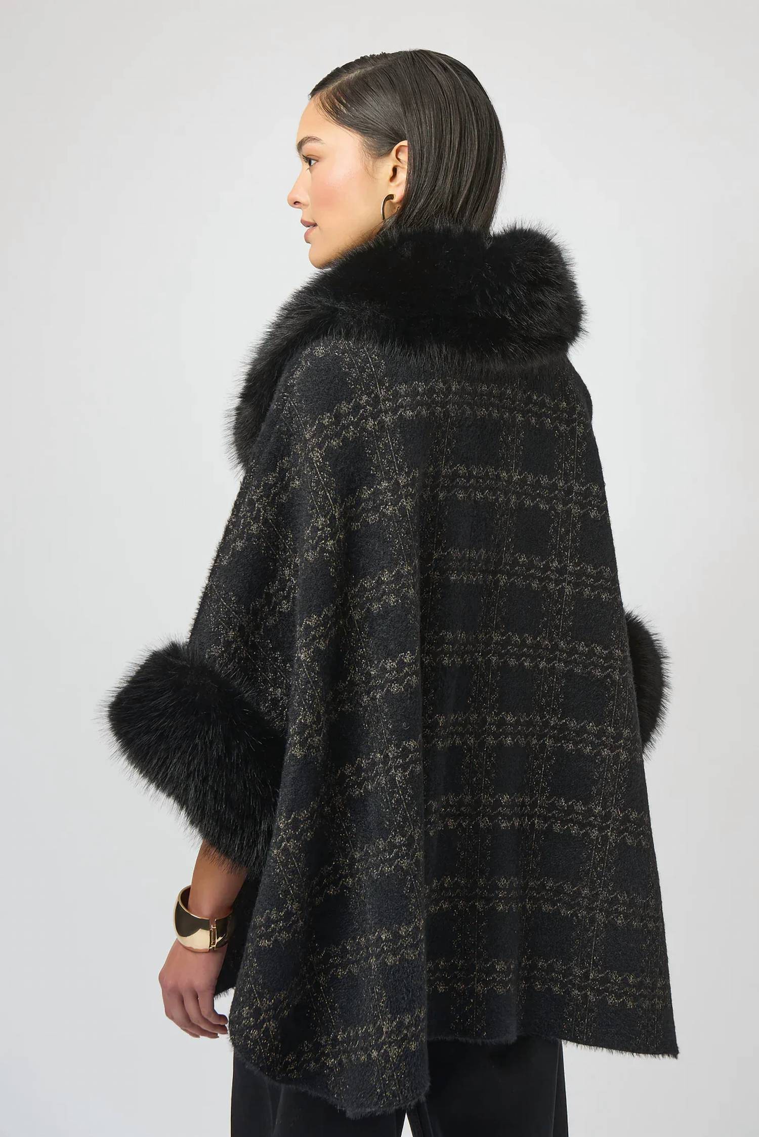 Joseph Ribkoff - Faux Fur Poncho Jacket