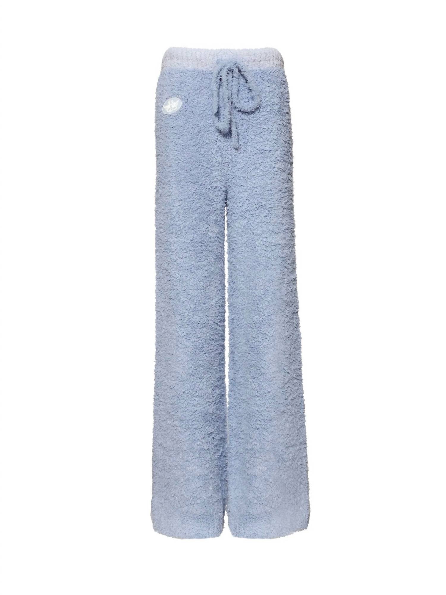 BOYS LIE Bodhi Cozy Wide Leg Pants in blue 1 - women's pants - detail view