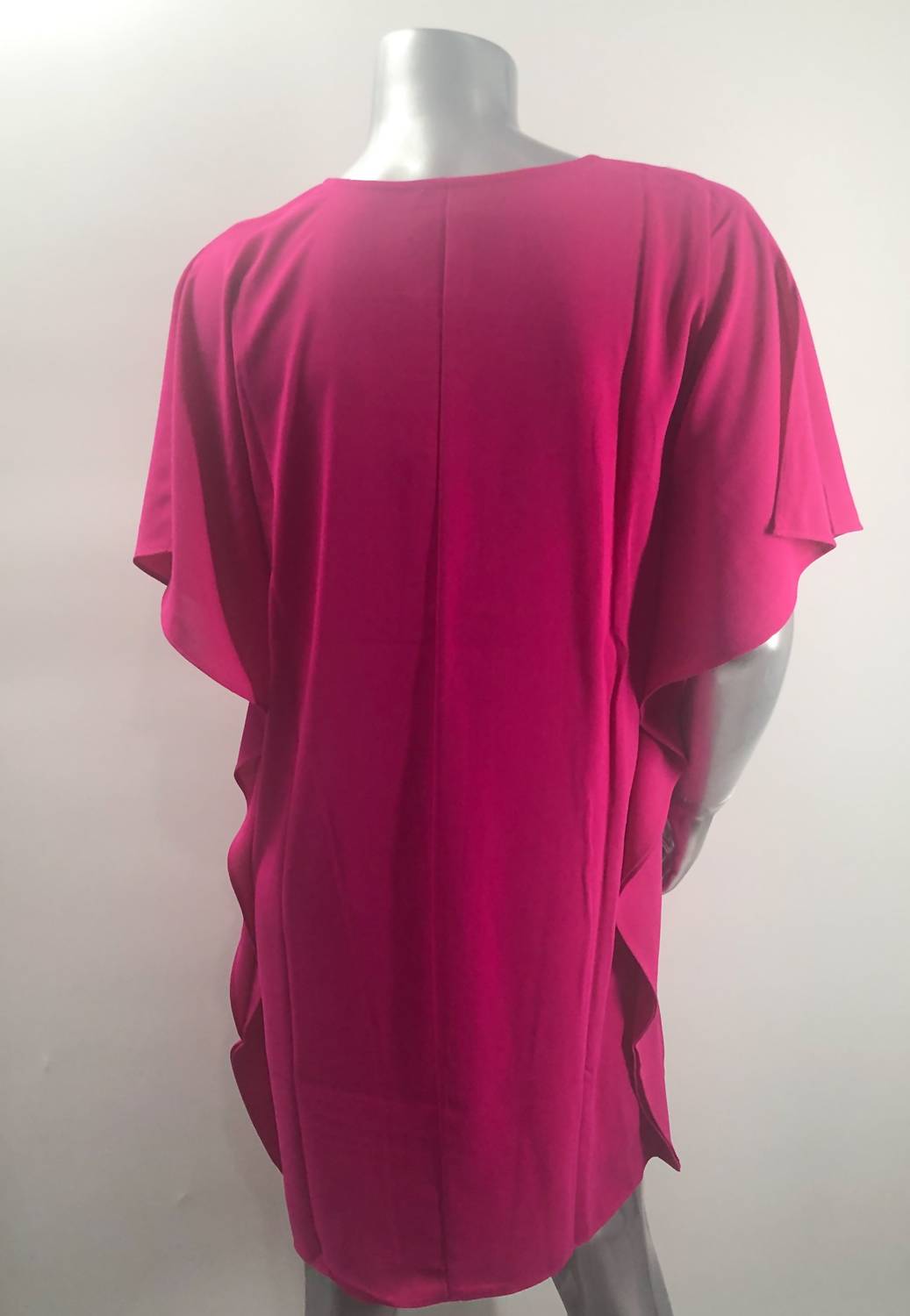 Jade Melody Tam Melanie Butterfly Drape Mini Dress in magenta - women's dress - alternate view