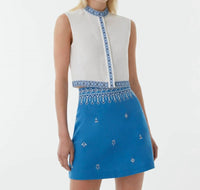Emporio Sirenuse - Andorra Top With Astragal Embroidery