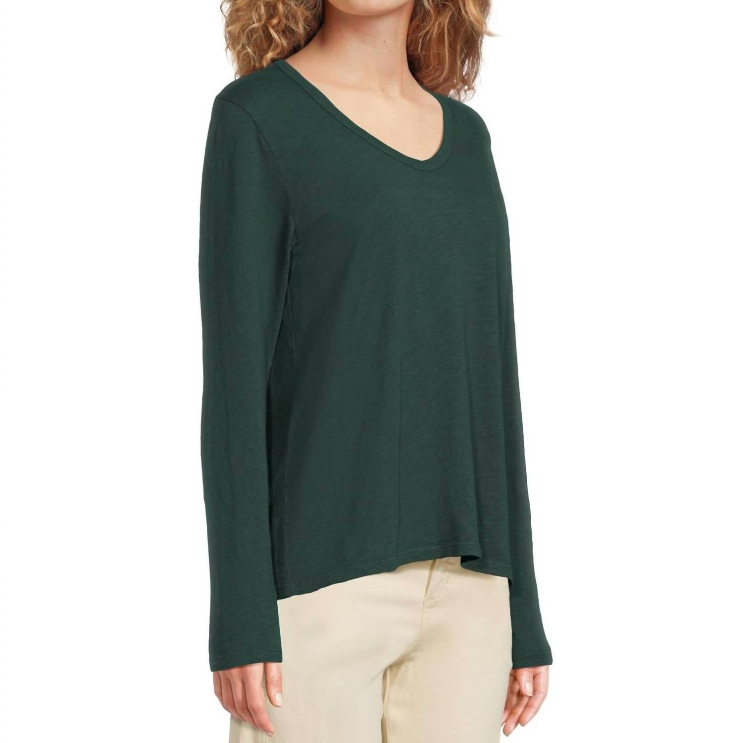 Elliott Lauren - Long Sleeve V-neck Knit Top