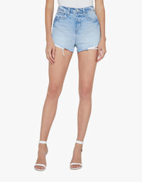 L'Agence - Clark Distressed Denim Shorts