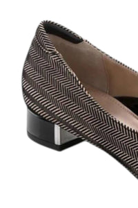 Beautifeel Women's Etta Low Heel Pump in nude black - women's heels - detail view