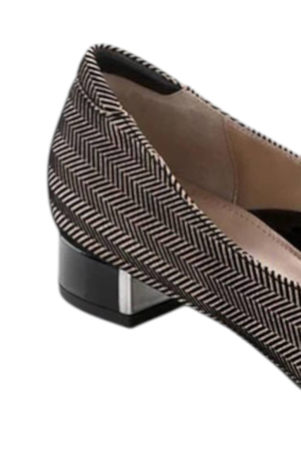 Beautifeel Women's Etta Low Heel Pump in nude black - women's heels - detail view