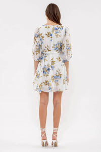 By The River - Floral Peasant Mini Dress