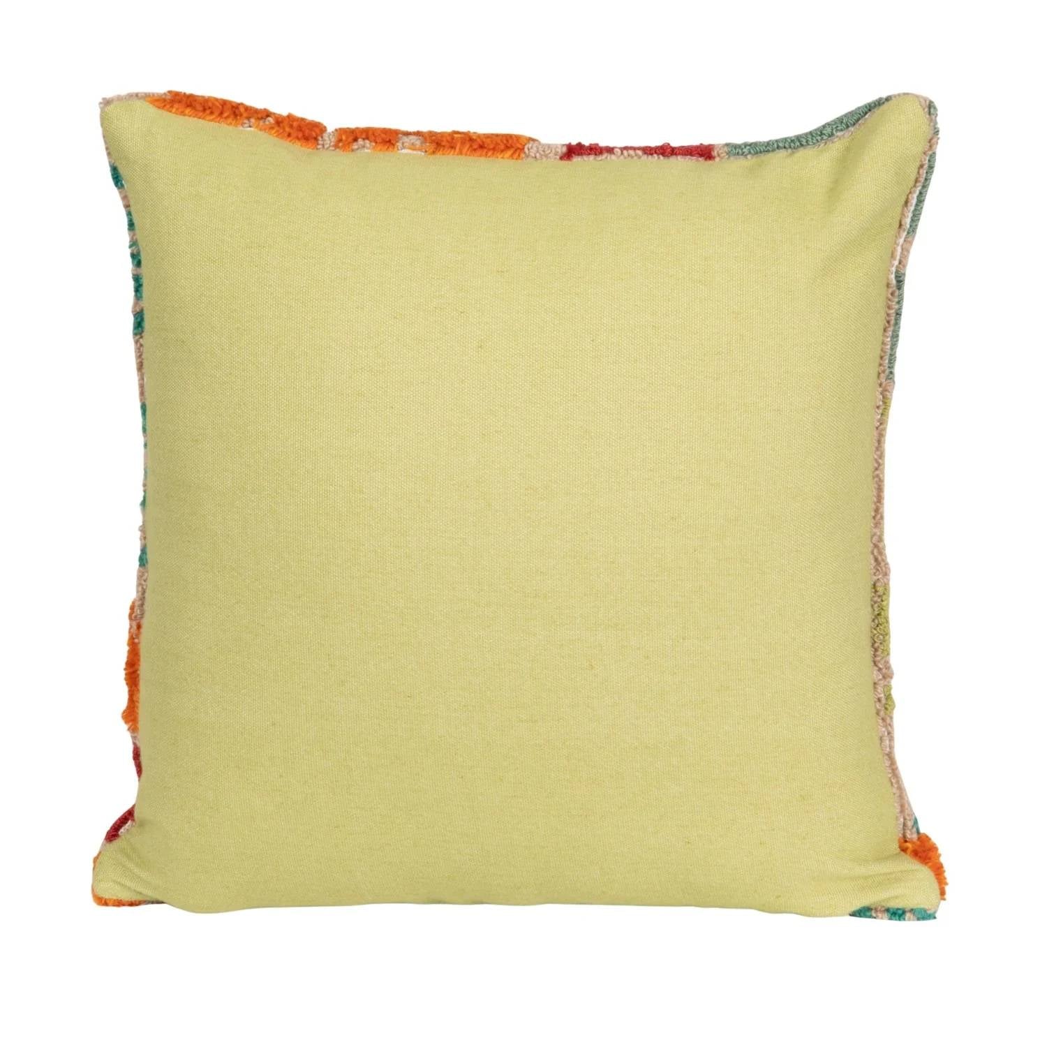 Creative Co-Op - Vibrant Square Tufted Floral Throw Pillow