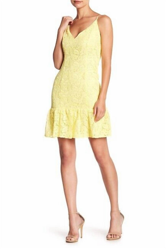 Bb Dakota - RSVP Gisel Lace V Neck Spaghetti Straps Mini Dress